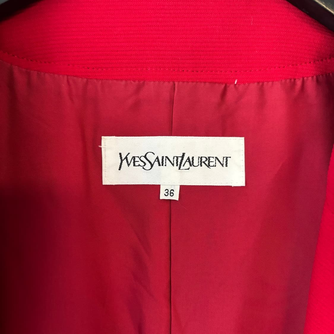 일본 Yve Saint Laurent 입생로랑 레드 자켓 상품이미지4