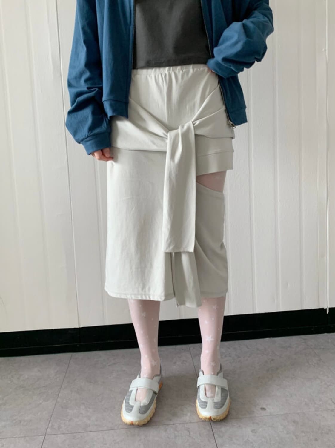 타이드 밴딩 미디스커트 상품이미지2