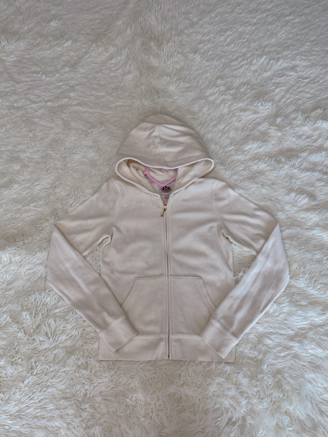 유일매물) y2k 쥬시꾸뛰르 벨벳 후드집업 상품이미지2