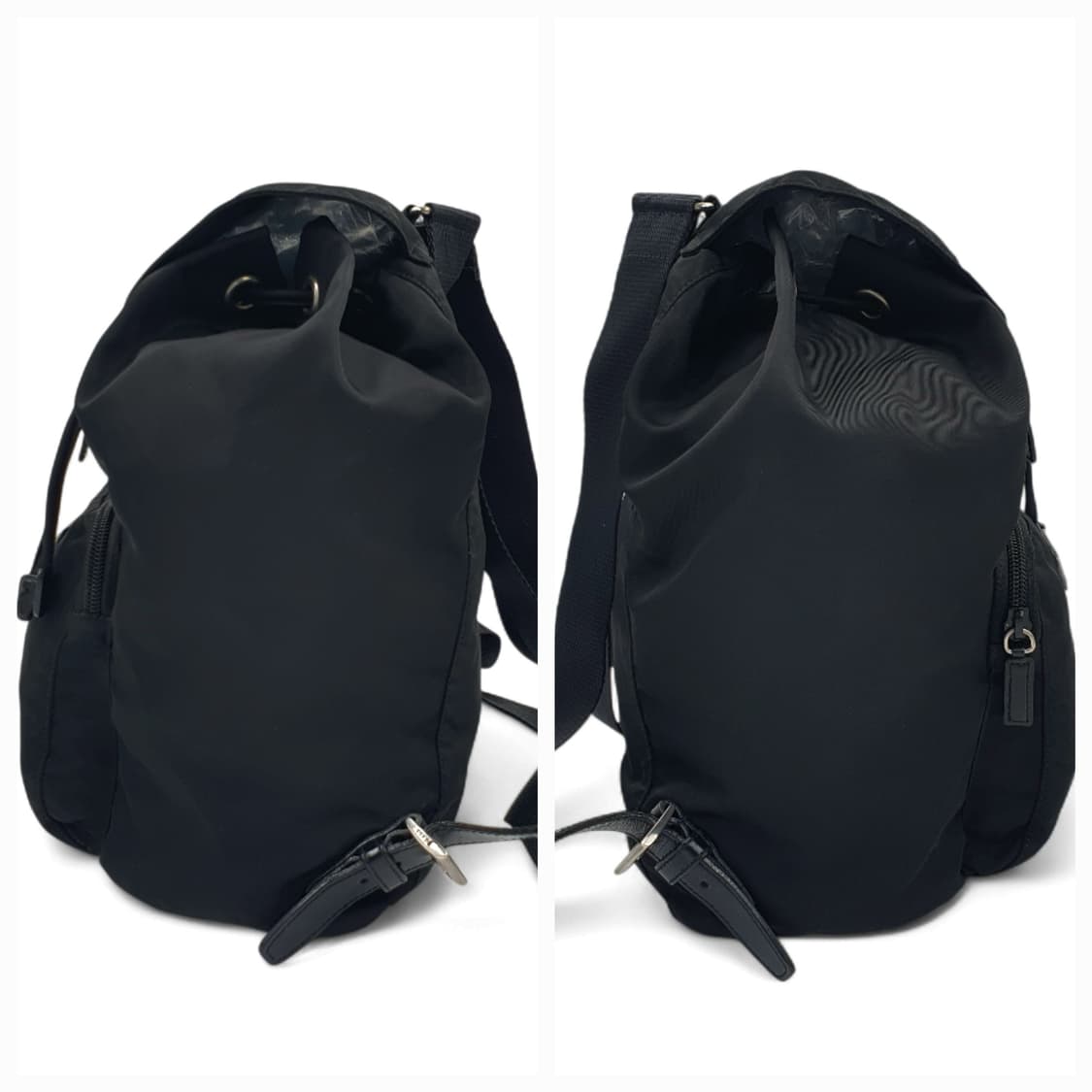 프라다 리나일론 원포켓 블랙 백팩 B4650F 상품이미지3