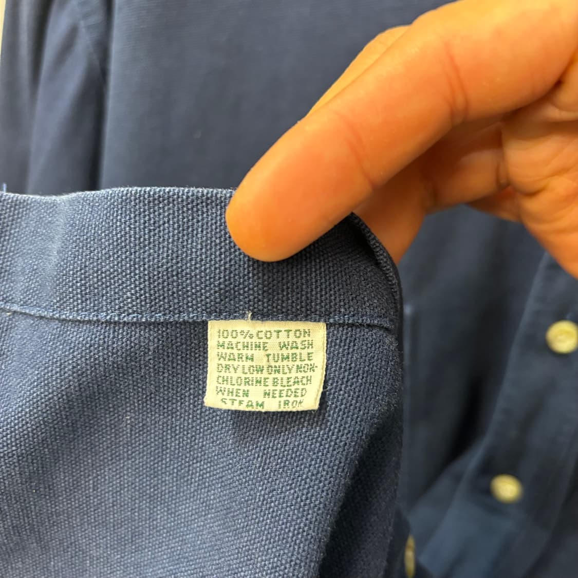 90s RETRO 빈티지 네이비 워크 셔츠 L 상품이미지7