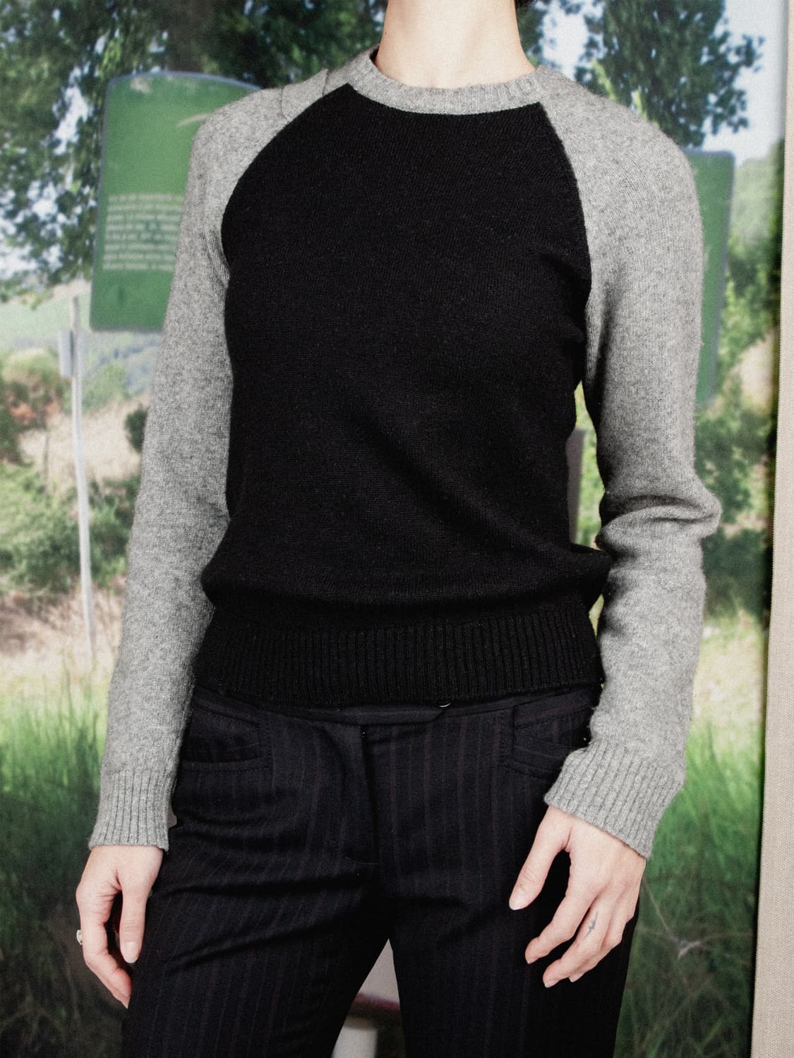 JEANS DONNA Strap Wool Knit 상품이미지1