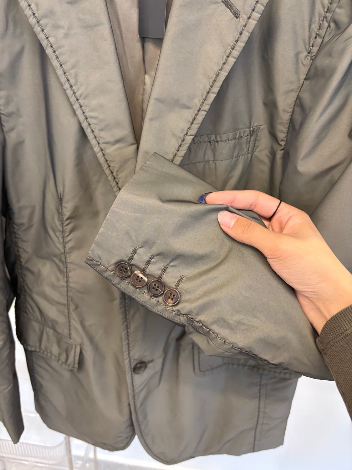 Issey Miyake khaki stitch jacket 상품이미지3