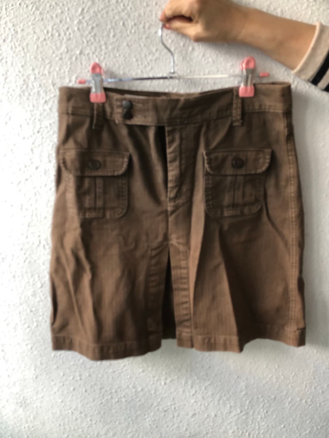 브라운 미디 카고스커트 상품이미지1