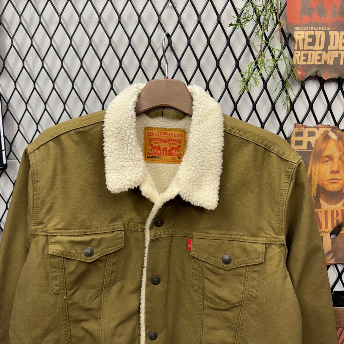 리바이스 타입 3 쉐르파 트러커 자켓 올리브 상품이미지3