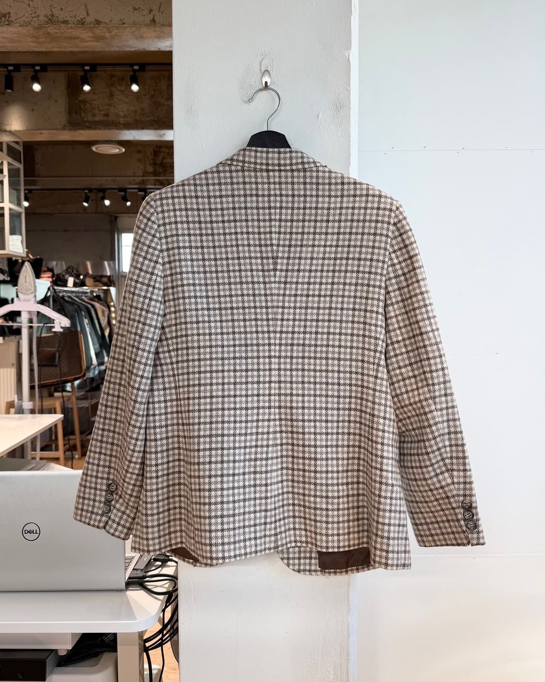 버버리 브라운 체크 1b 블레이저 자켓  상품이미지7