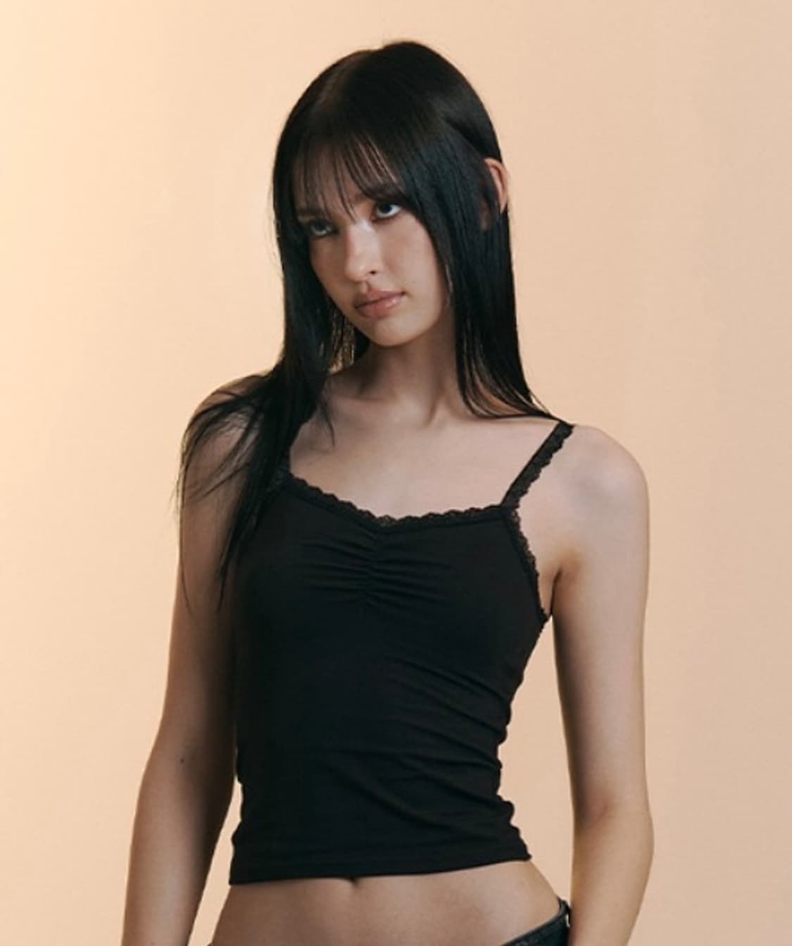 플리즈노팔로우 멜리 레이스 셔링 슬리브리스 탑 상품이미지2