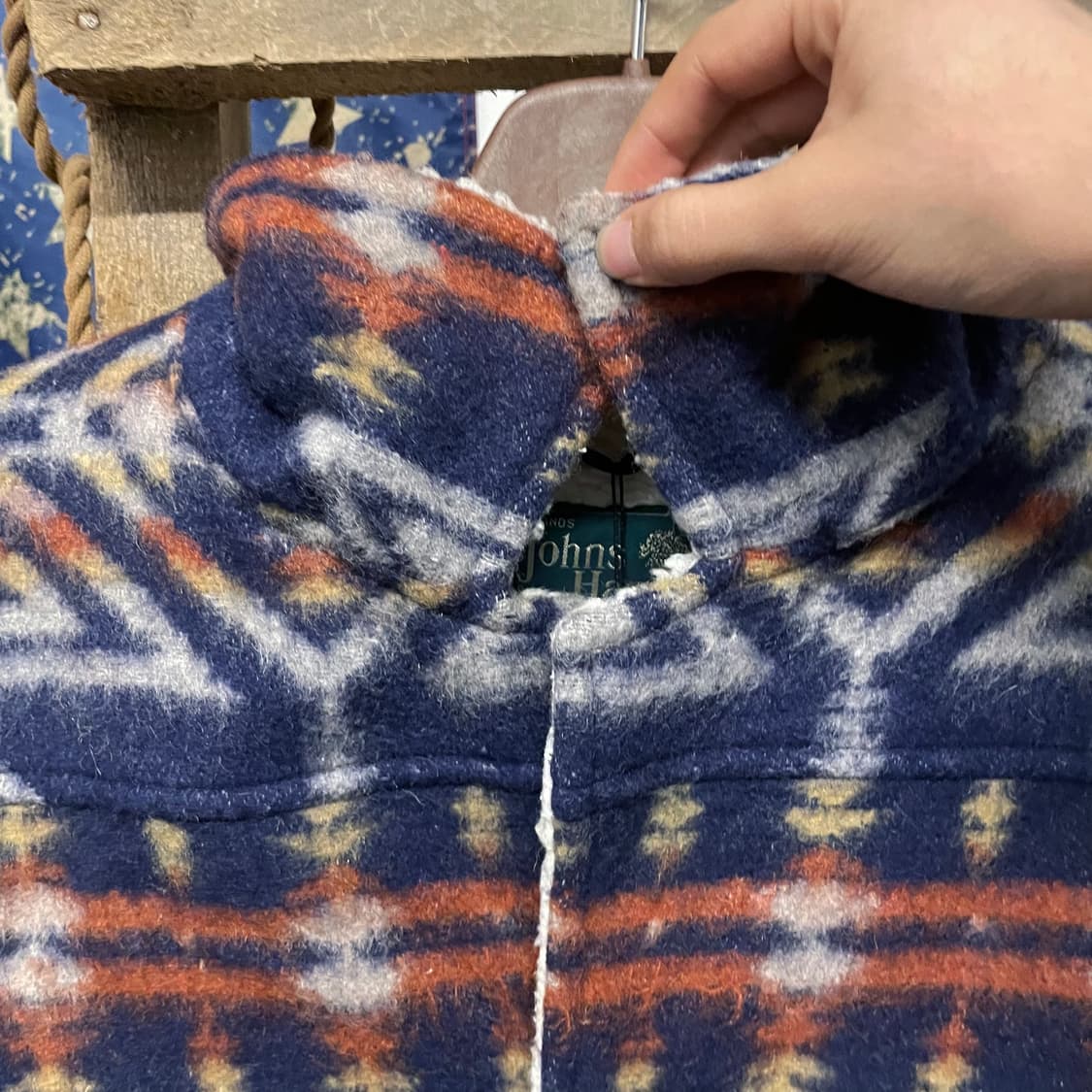 90s 존스 하머 쉐르파 안감 에스닉 패턴 자켓 상품이미지3