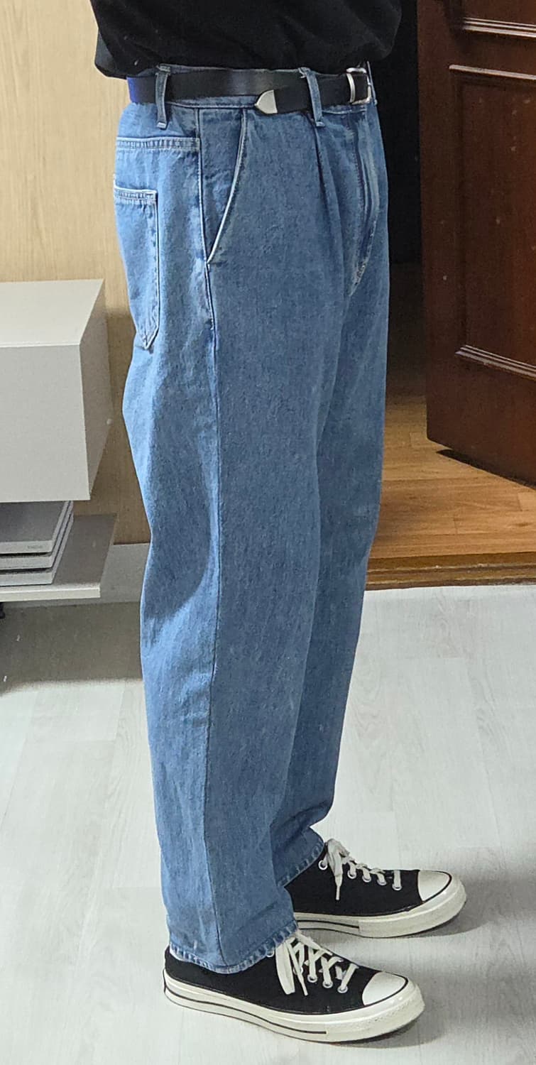 (착샷) 올드비 oldbe 원턱 데님 팬츠 상품이미지10