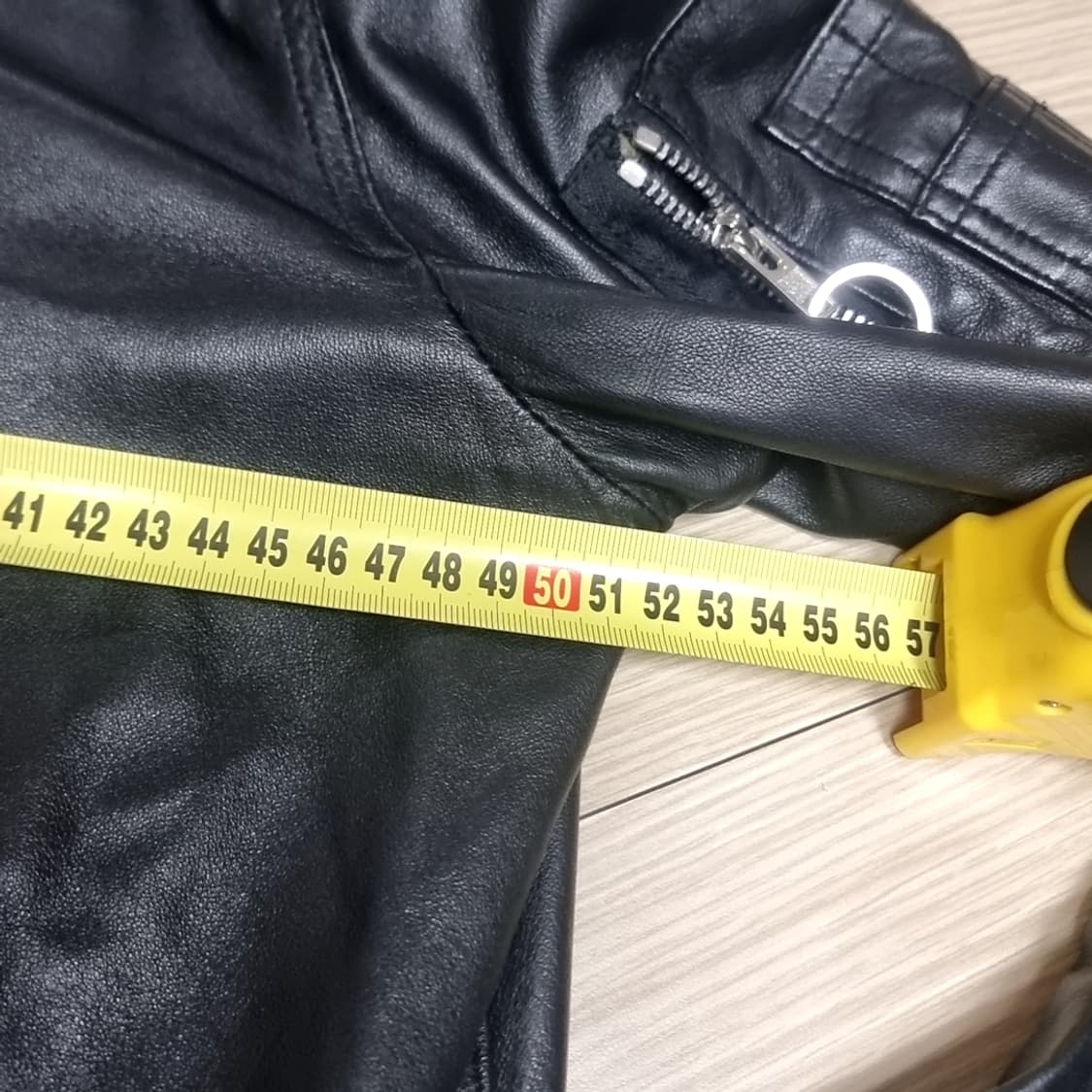 silers 사일러스 블랙 가죽 봄버 자켓(95-100) 상품이미지2