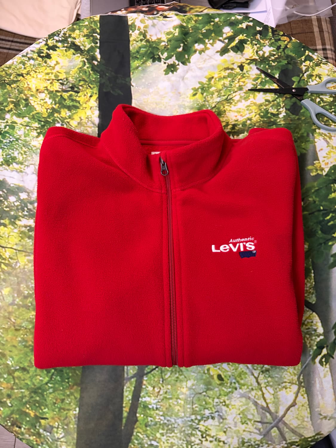 리바이스 어센틱 로고 레드 후리스 m 상품이미지9