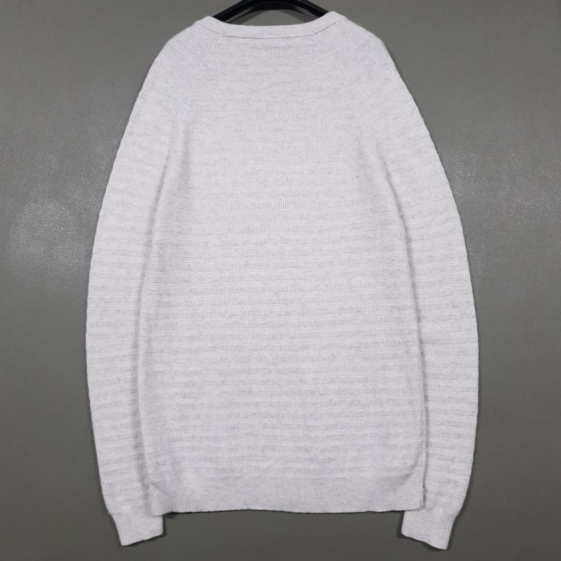 M) 띠어리 울 캐시미어 블렌드 텍스처 라운드 니트 스웨터 아이보리 상품이미지8