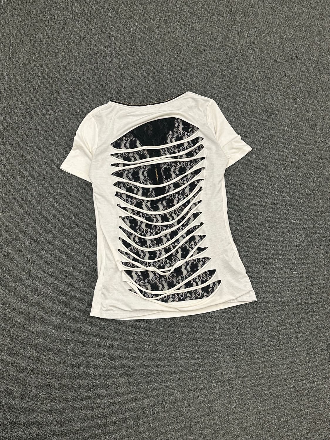 M)M.K.R vintage 여성 펑크 y2k 레이어드 반팔 상품이미지4