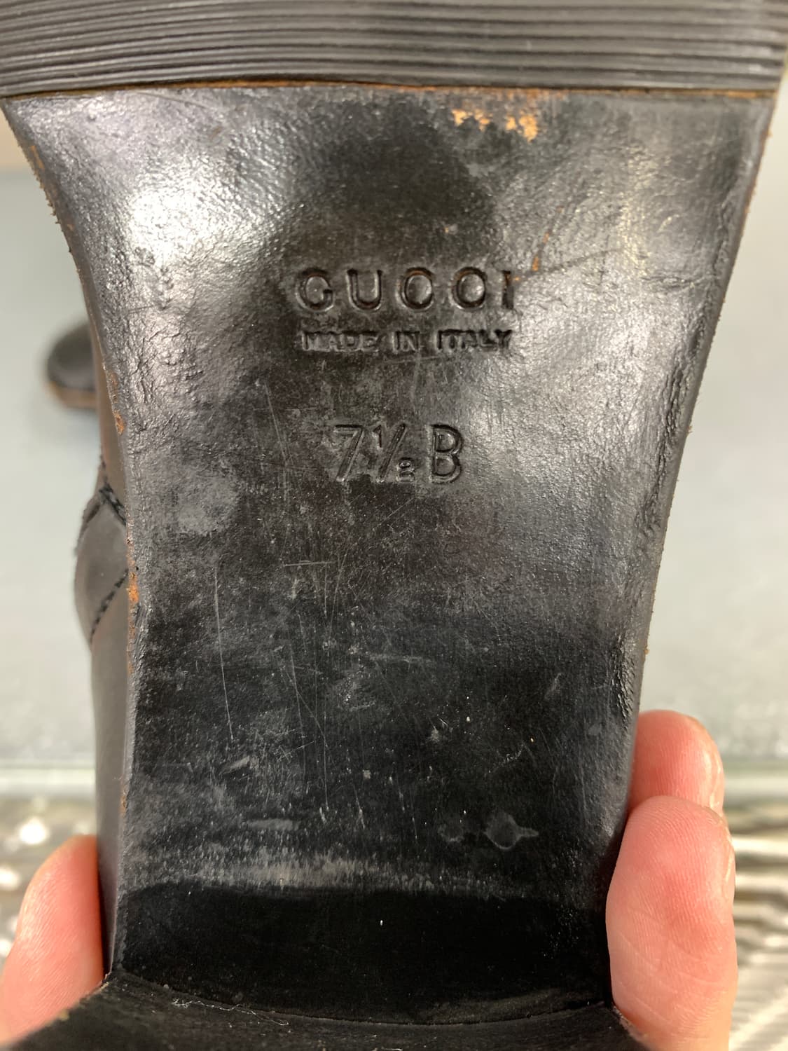 구찌 앵클 레더 지퍼 부츠 블랙 7.5(255) 상품이미지9