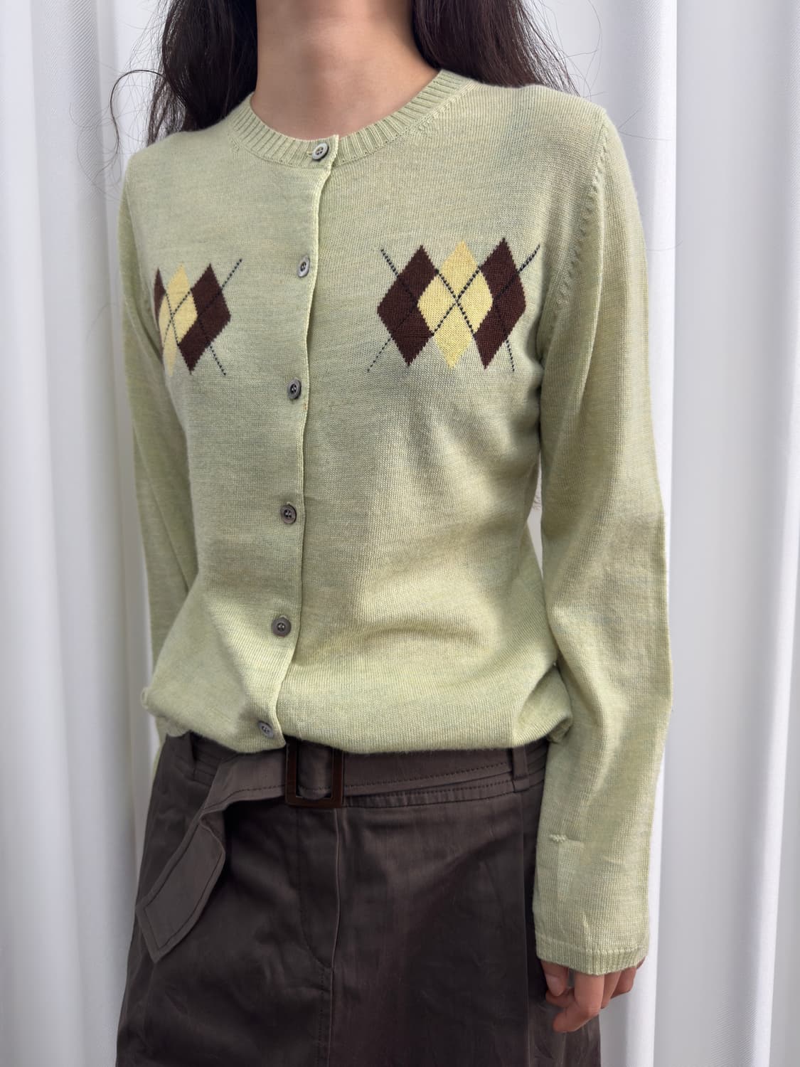 argyle cardigan 상품이미지2