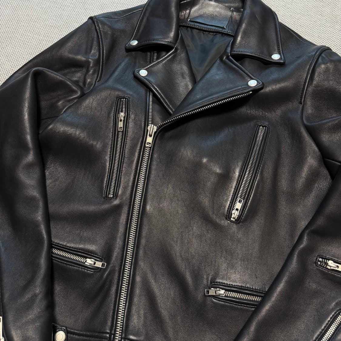 비바스튜디오 블랙 레더 라이더 자켓 상품이미지3