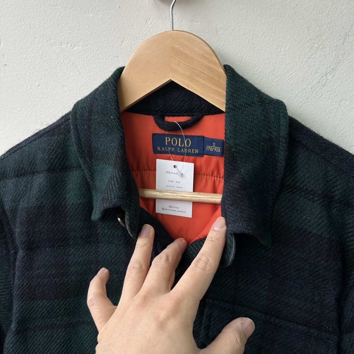 16009 - 폴로 랄프로렌 타탄체크 울 패딩 셔츠 상품이미지3