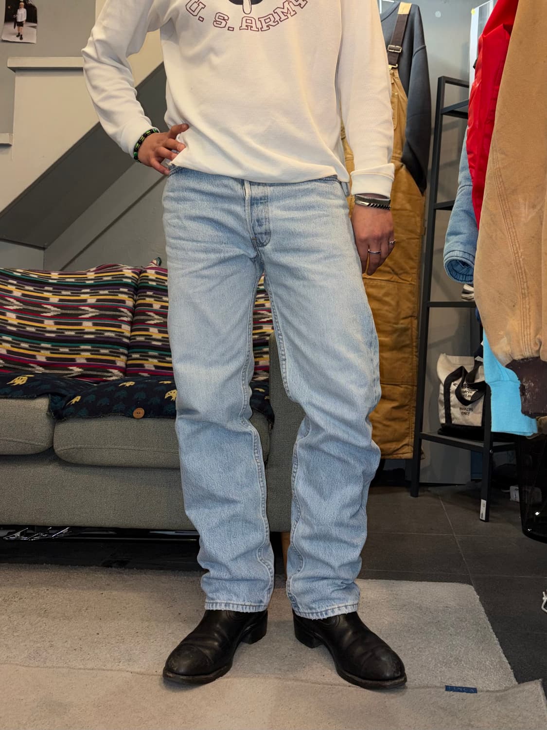 90’s Levi’s 501 USA denim washed pants 상품이미지1