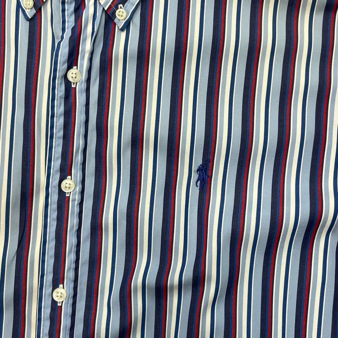 POLO BY RALPH LAUREN 블루+레드 반팔셔츠 XL 상품이미지2