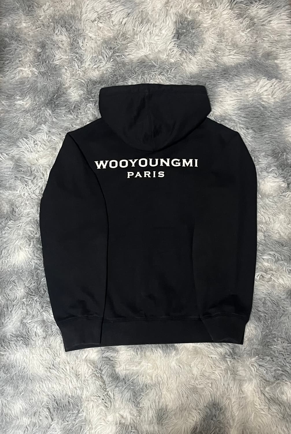 우영미 백로고 후드티 블랙 46 상품이미지1