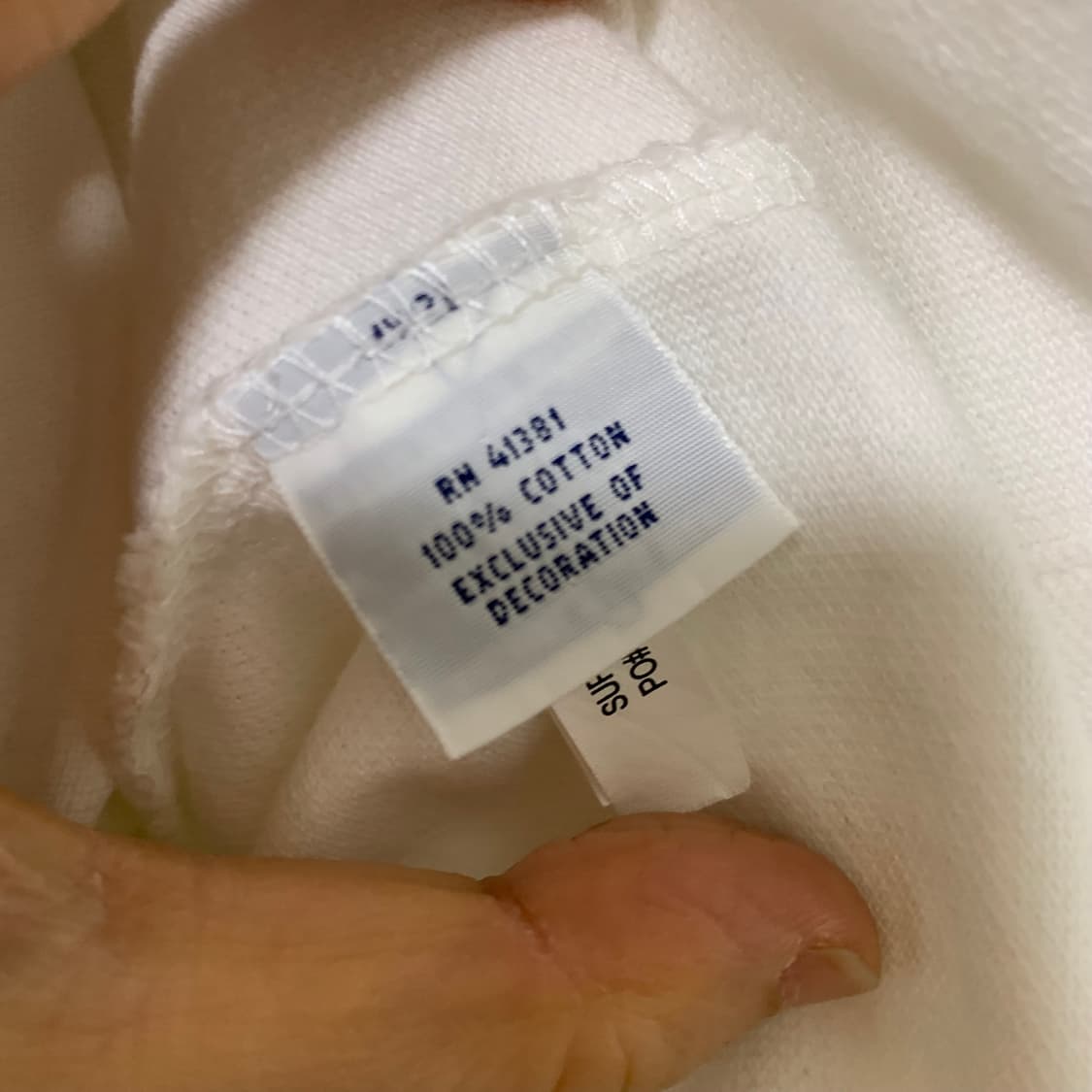 폴로 랄프로렌 커스텀핏 반팔 카라 티셔츠 아이보리 S 남녀공용 상품이미지4