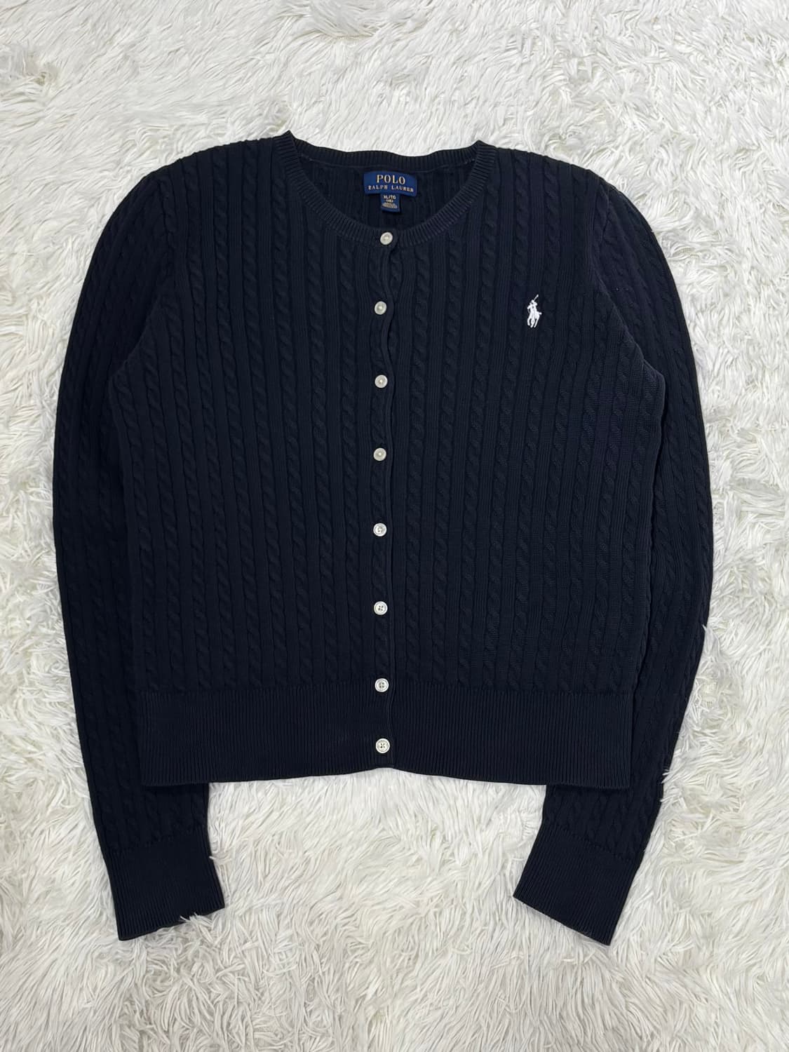 폴로랄프로렌 화이트포니 네이비 케이블 가디건 상품이미지3