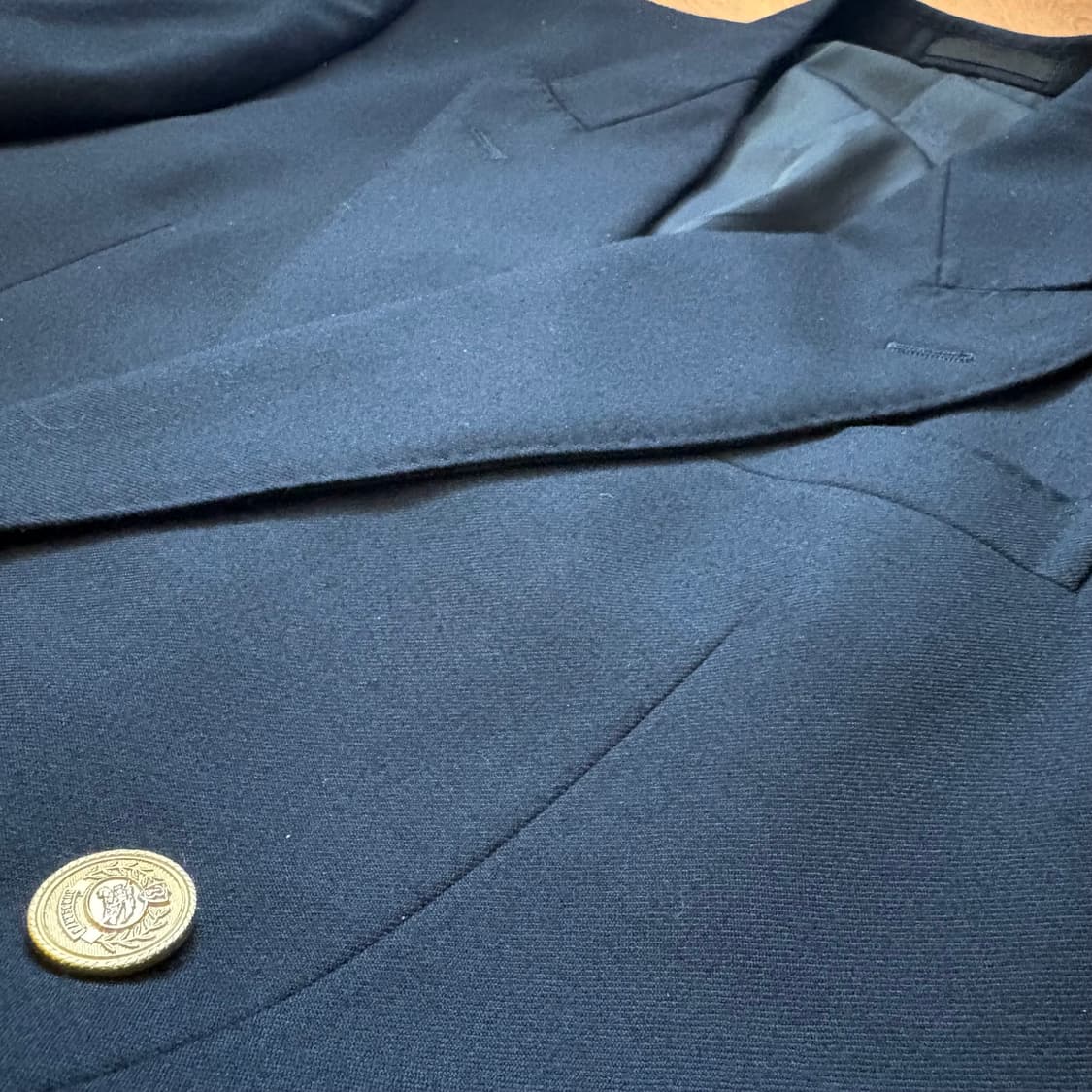 버버리 네이비 울 더블 자켓 상품이미지7