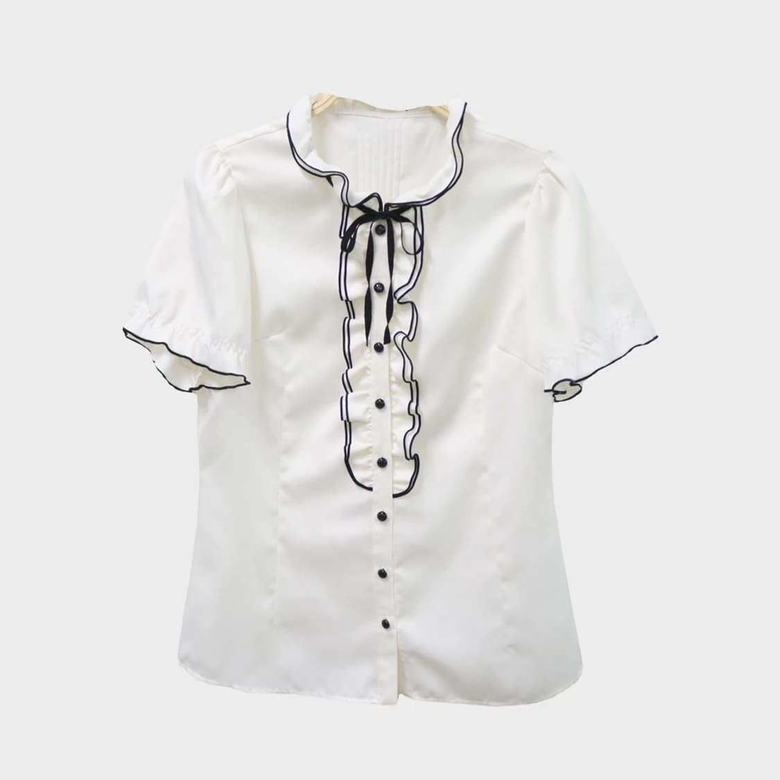 K.GARCON 프릴 반팔 블라우스 67462 상품이미지1