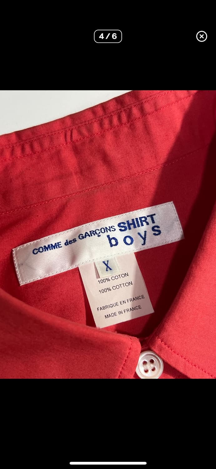 comme des garcons boys shirts back logo 상품이미지4