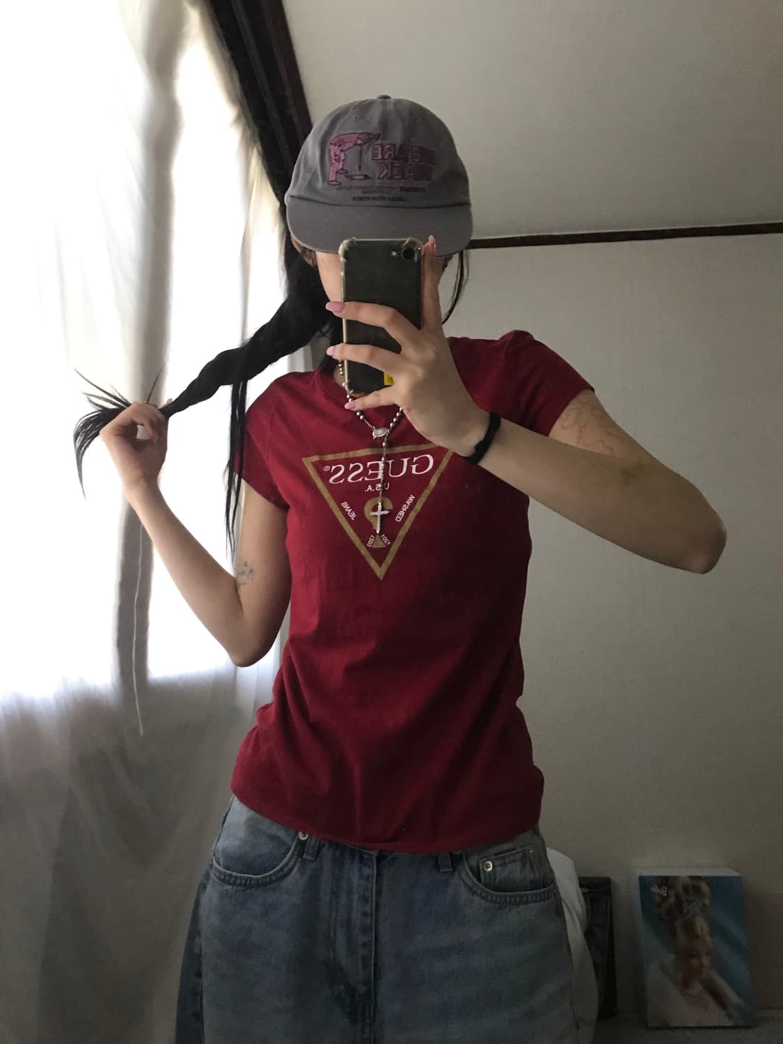 게스 딱붙핏 반팔티셔츠 상품이미지1