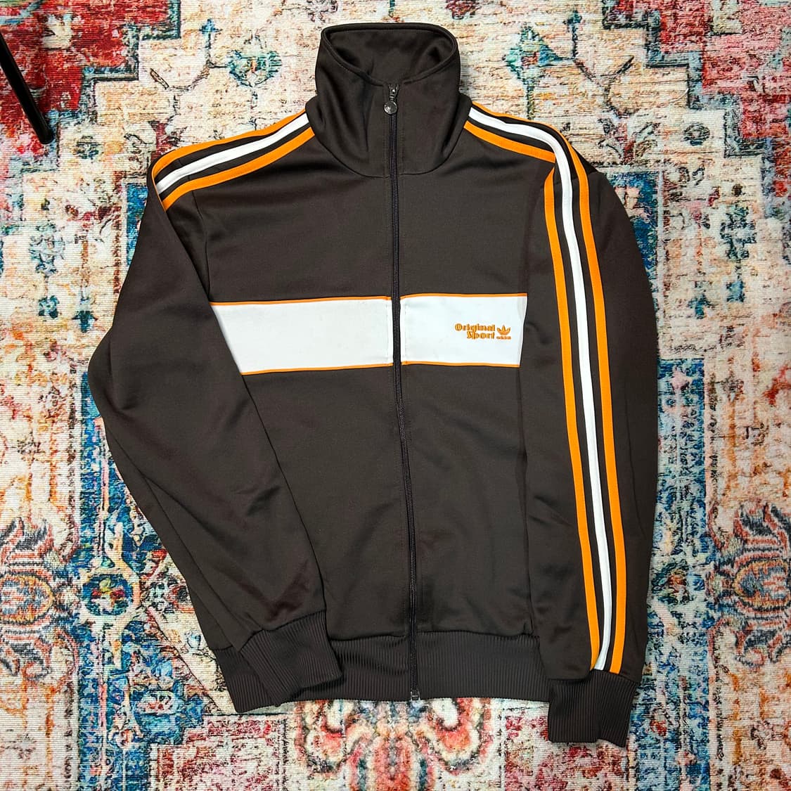 [L] 00s 아디다스 딥브라운 져지 트랙탑 상품이미지1