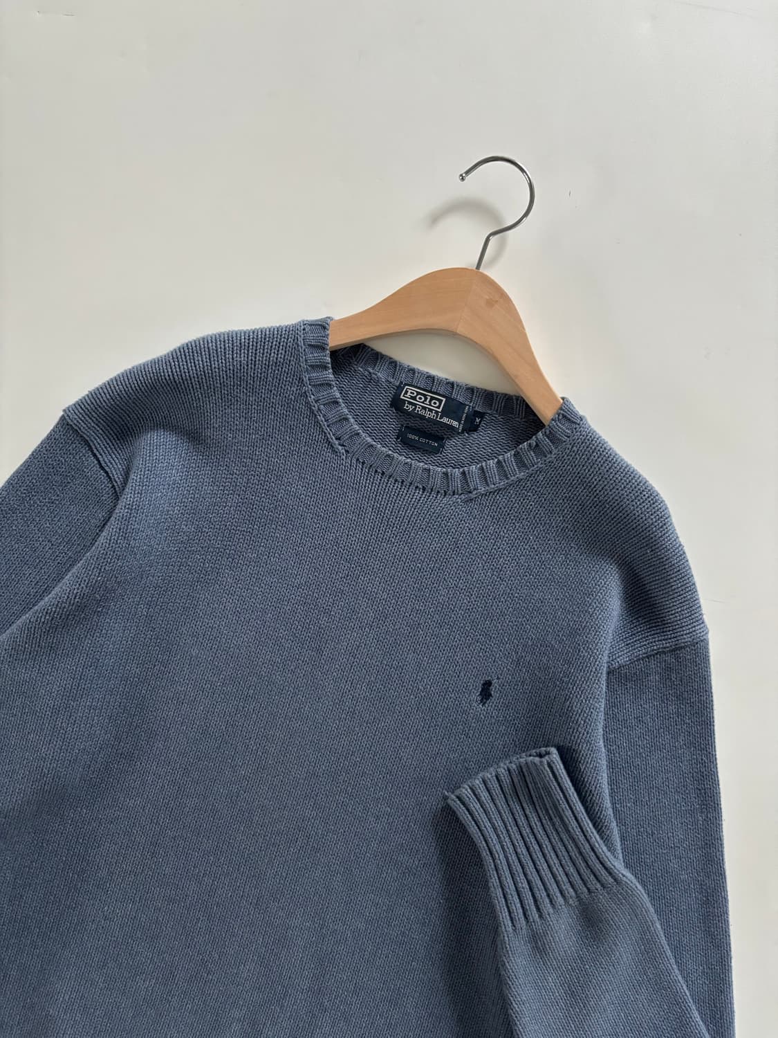 Polo 폴로 랄프로렌 딥블루 컬러 코튼 라운드넥 니트 상품이미지3
