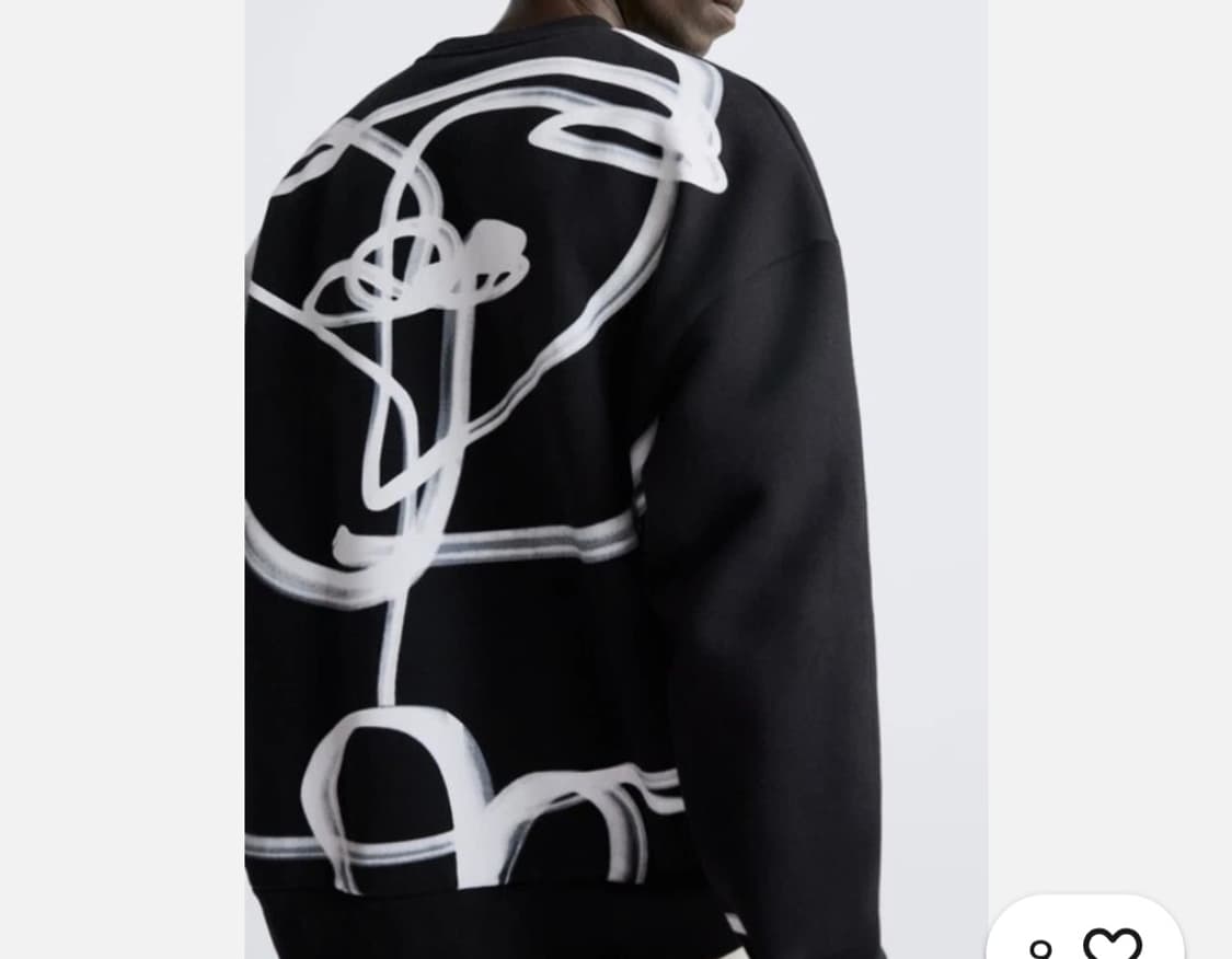 자라x살벤티우스 콜라보 한정판 맨투맨 사이즈 95 상품이미지5