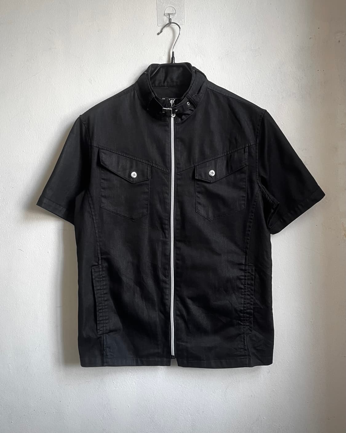 MFE Half Sleeve Black Shirt Zip-up  상품이미지2