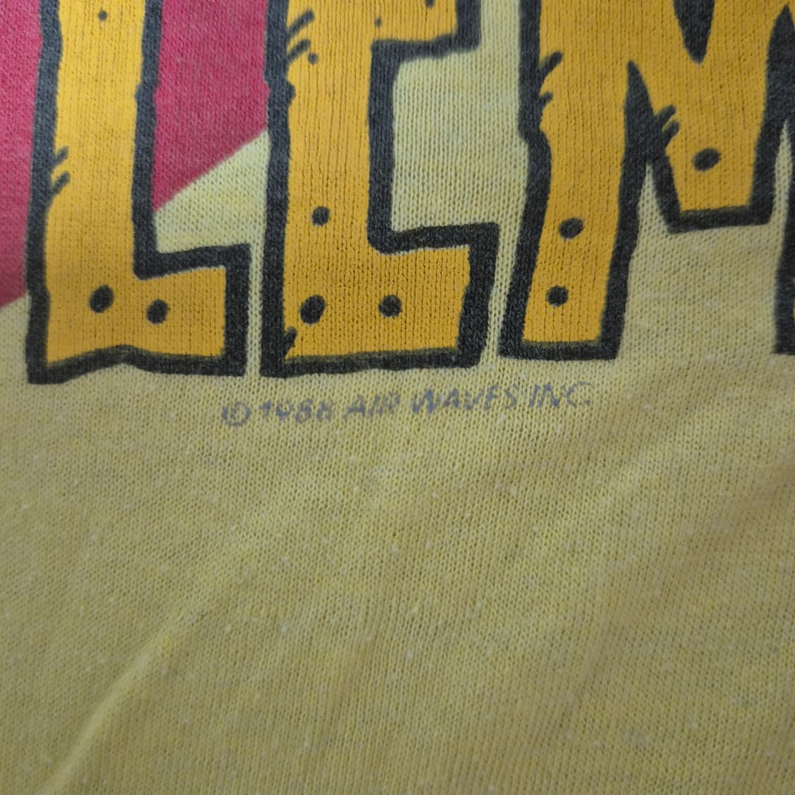 80s "NO PROBLEM" 카툰 프린팅 싱글스티치 티셔츠 (XL) 상품이미지5