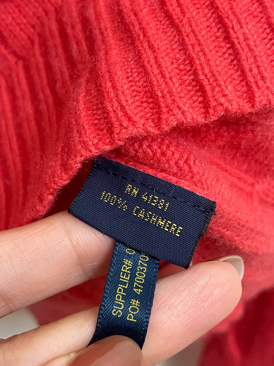 폴로 100%캐시미어 케이블니트 상품이미지3