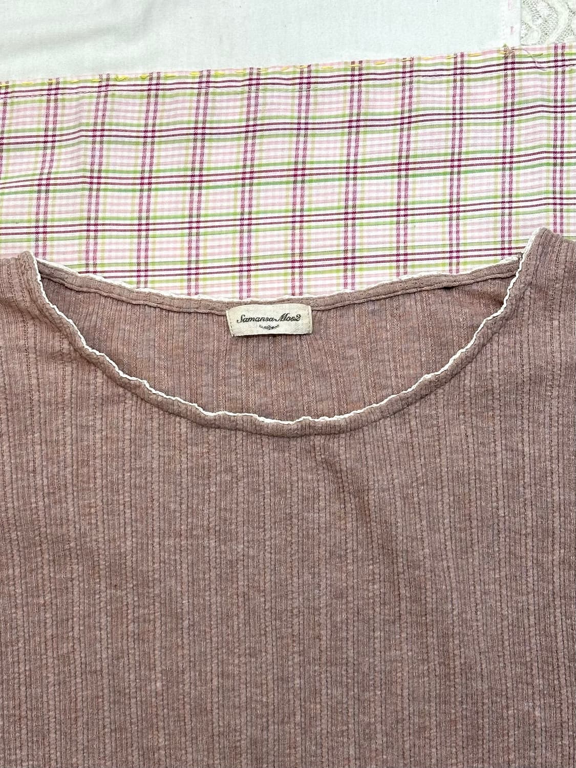 SM2 빈티지 핑크 레이스 티 상품이미지7