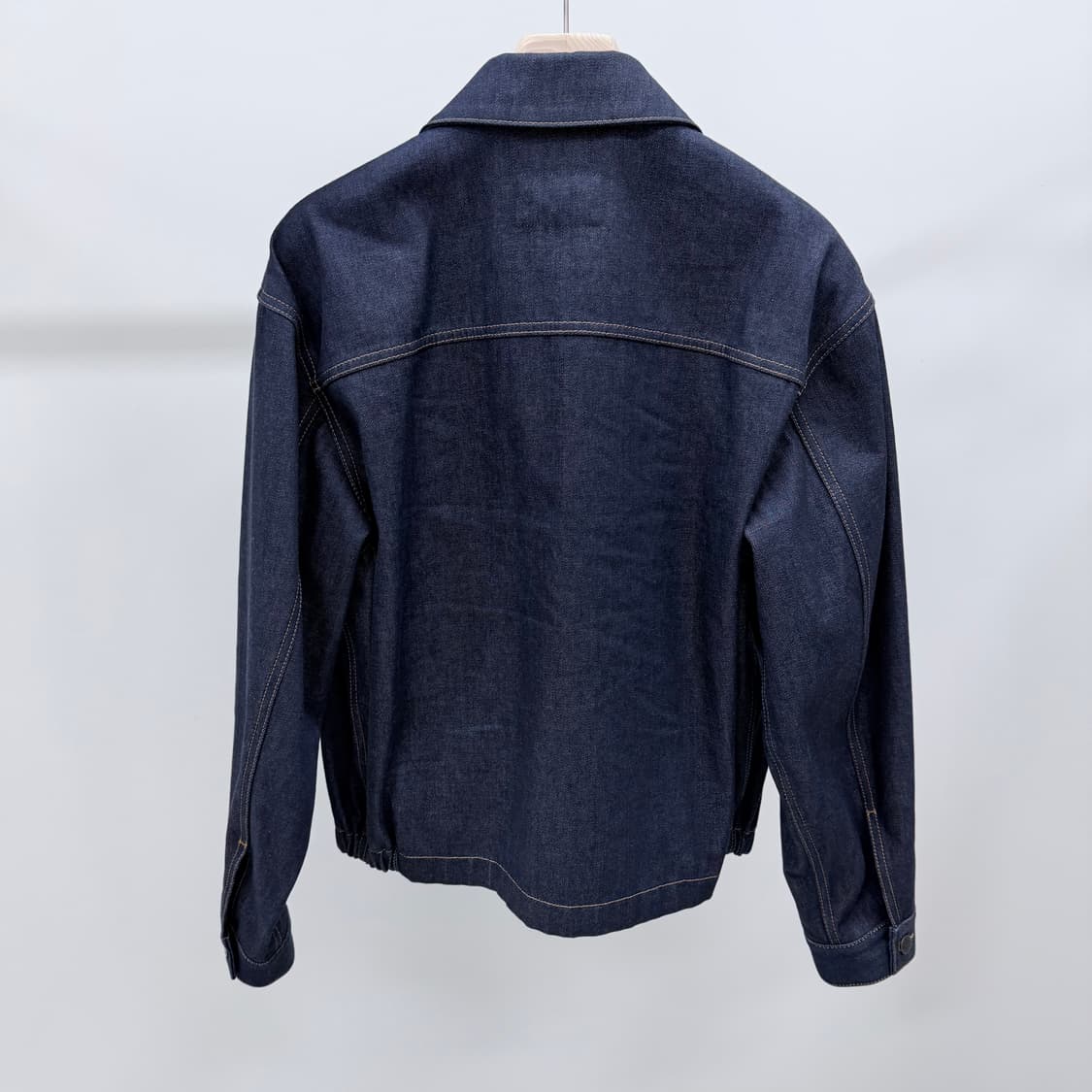 [S+급/M] 프라다 삼각로고 데님 블루종 청자켓 상품이미지5