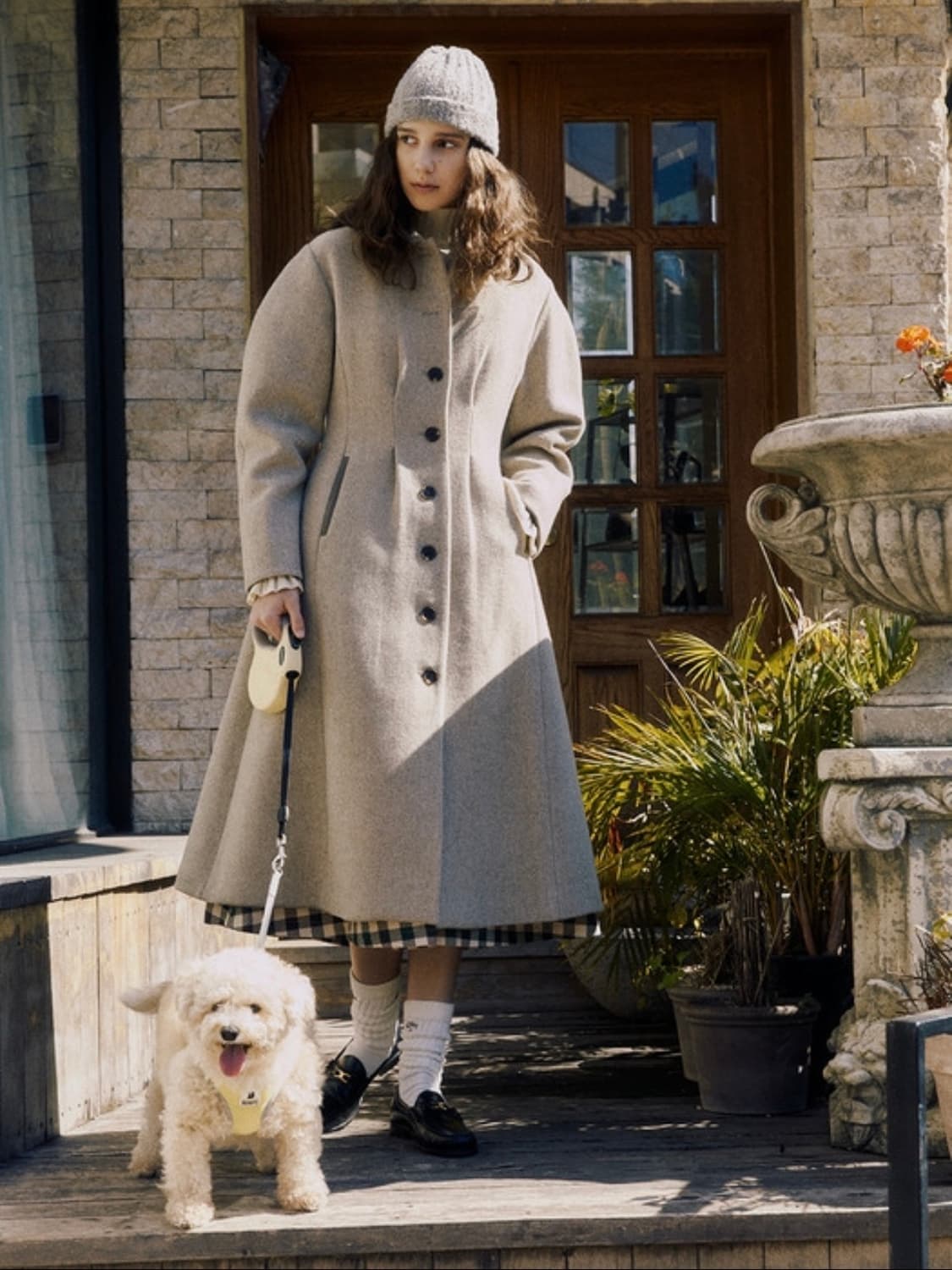 택O) 앤유 엔젤 코트 다크 베이지 상품이미지2