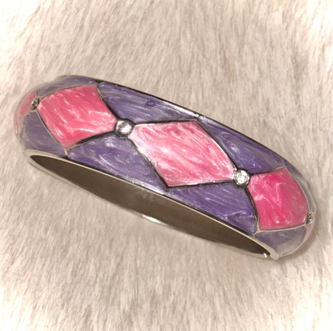 헤이세이 핑크 다이아 갸루 뱅글 팔찌 상품이미지1