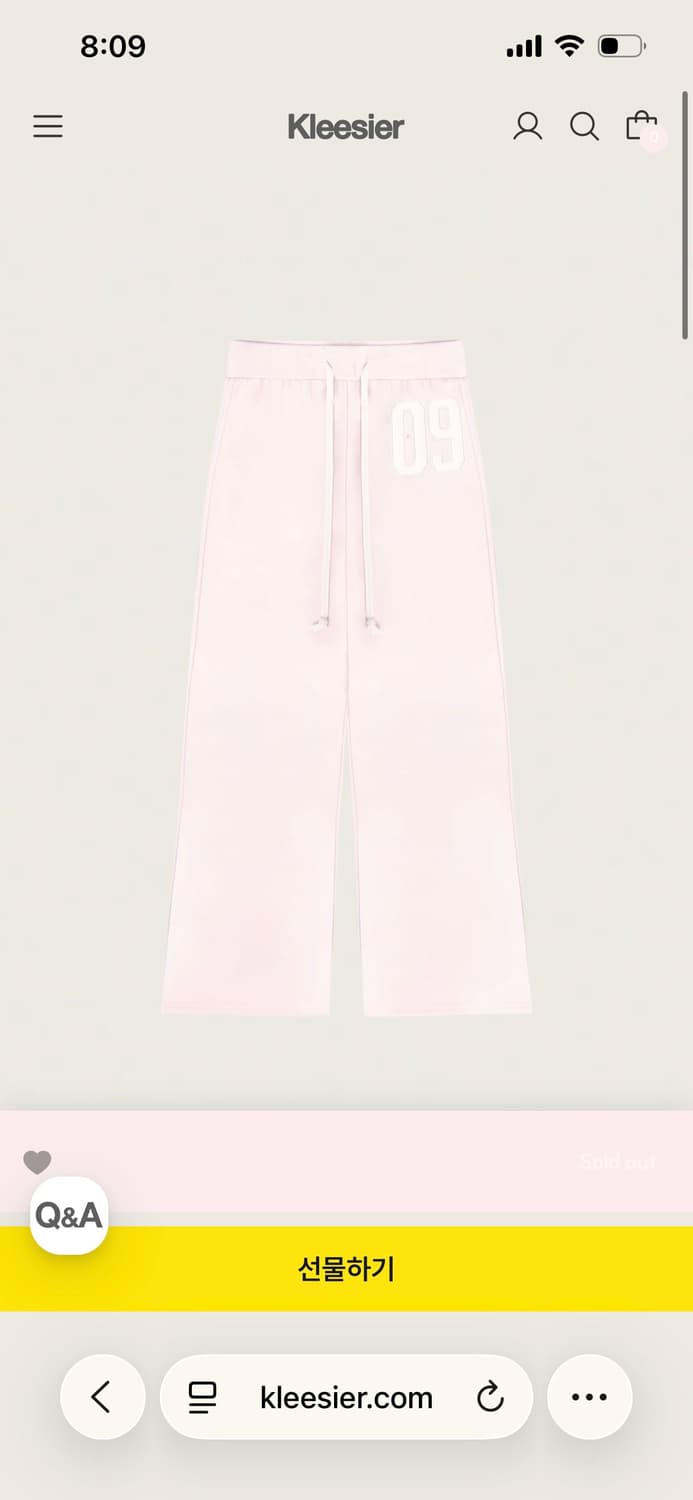 클리시어 09바지 핑크 새상품 상품이미지1