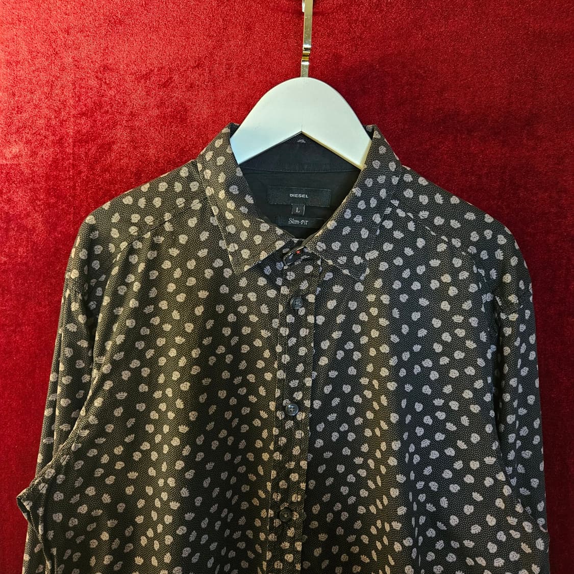 디젤 DIESEL 패턴 셔츠 남성 Lsize 상품이미지1