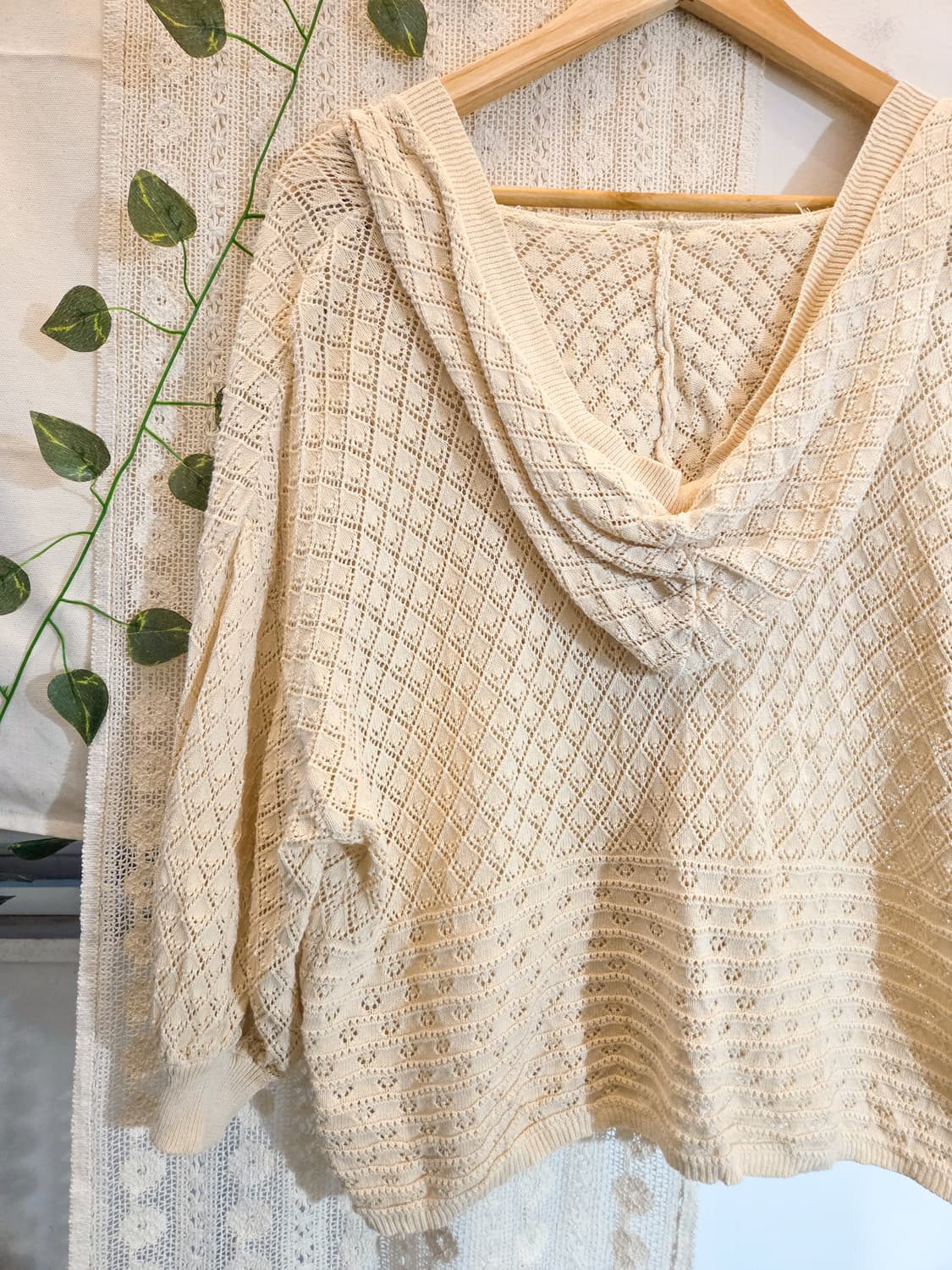 ehka sopo 후드 원버튼 가디건 상품이미지5