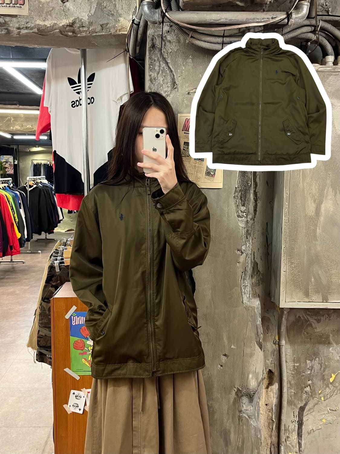 폴로 랄프로렌 폴리쉘 페리자켓 카키브라운 XL #csz1293  상품이미지1