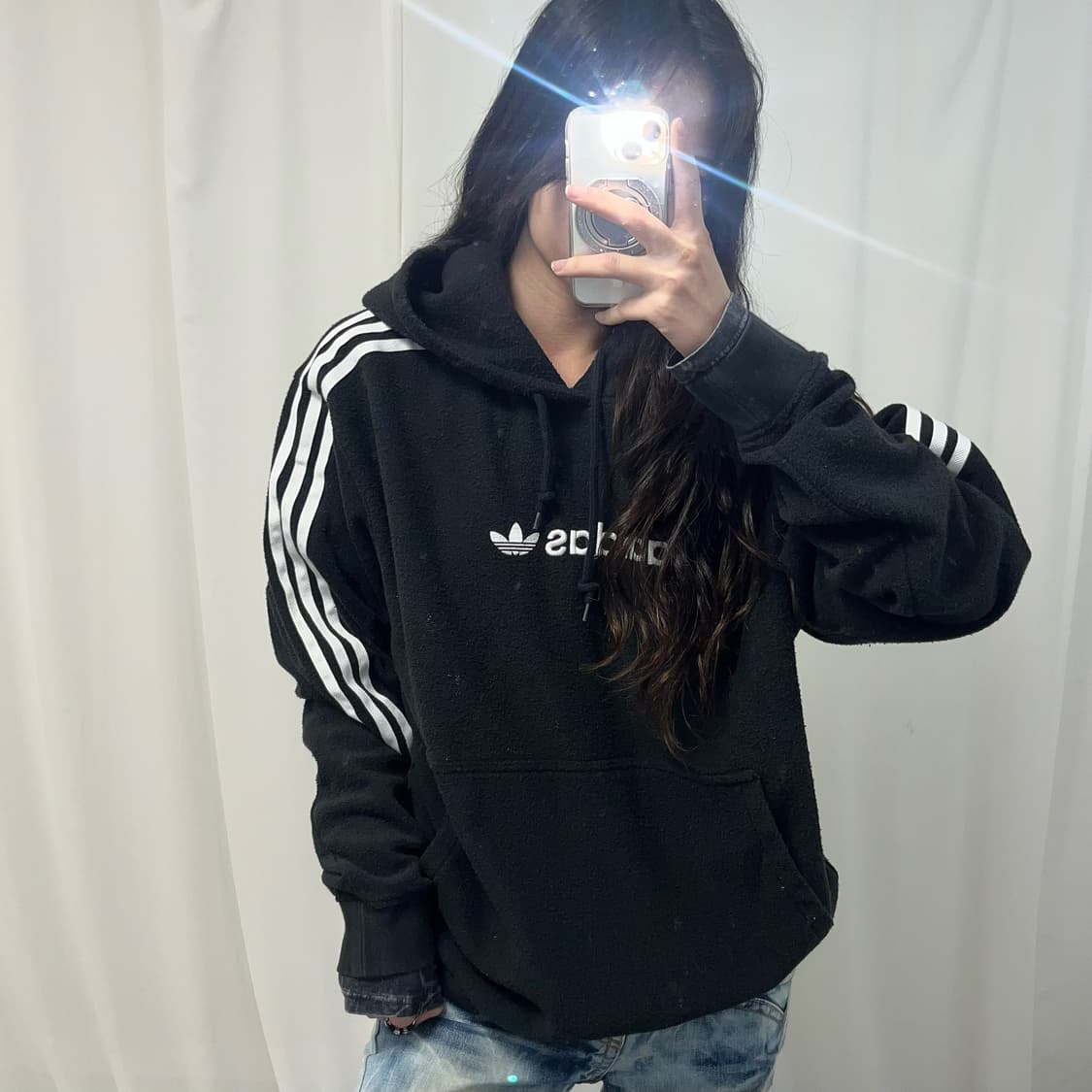 Adidas Black Boucle Hoodie  상품이미지2