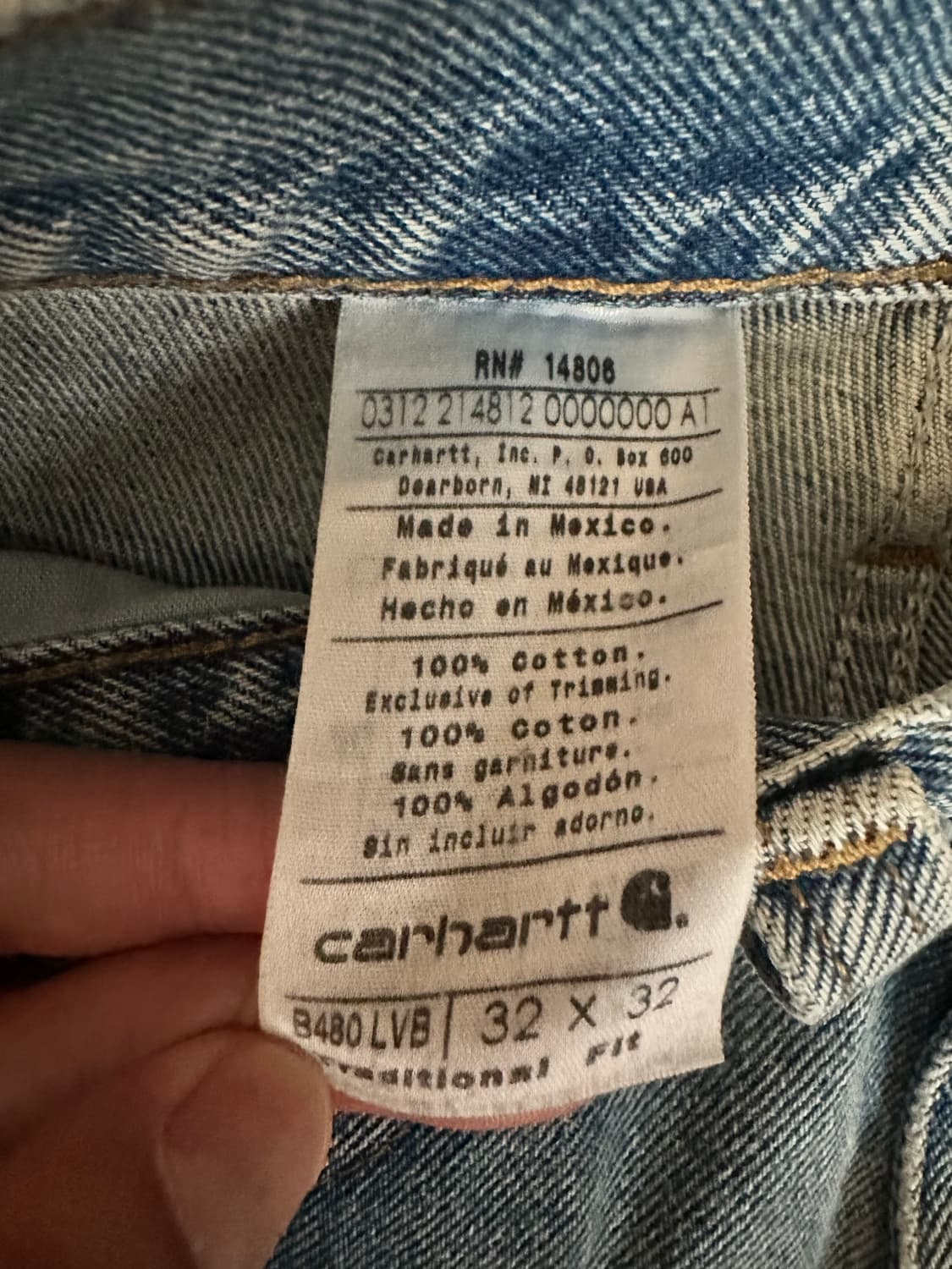 빈티지 칼하트 데님팬츠 상품이미지5