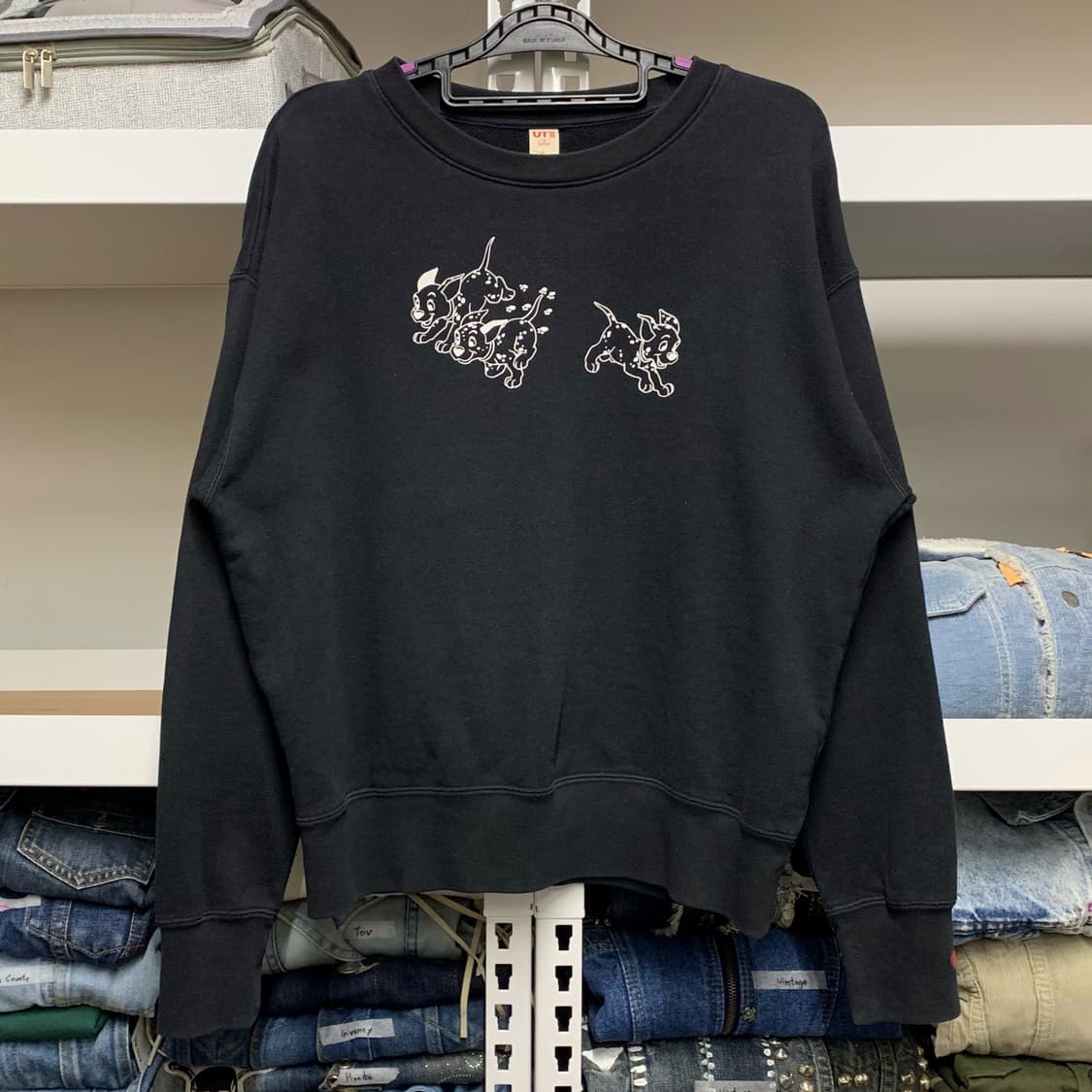 [S] 유니클로 X 디즈니 101마리 달마시안 프린팅 맨투맨 스웻셔츠 상품이미지2