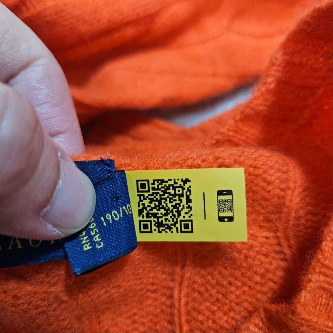 폴로 랄프 로렌 신형 QR 캐시미어 블렌드 케이블 니트 XXL 상품이미지5