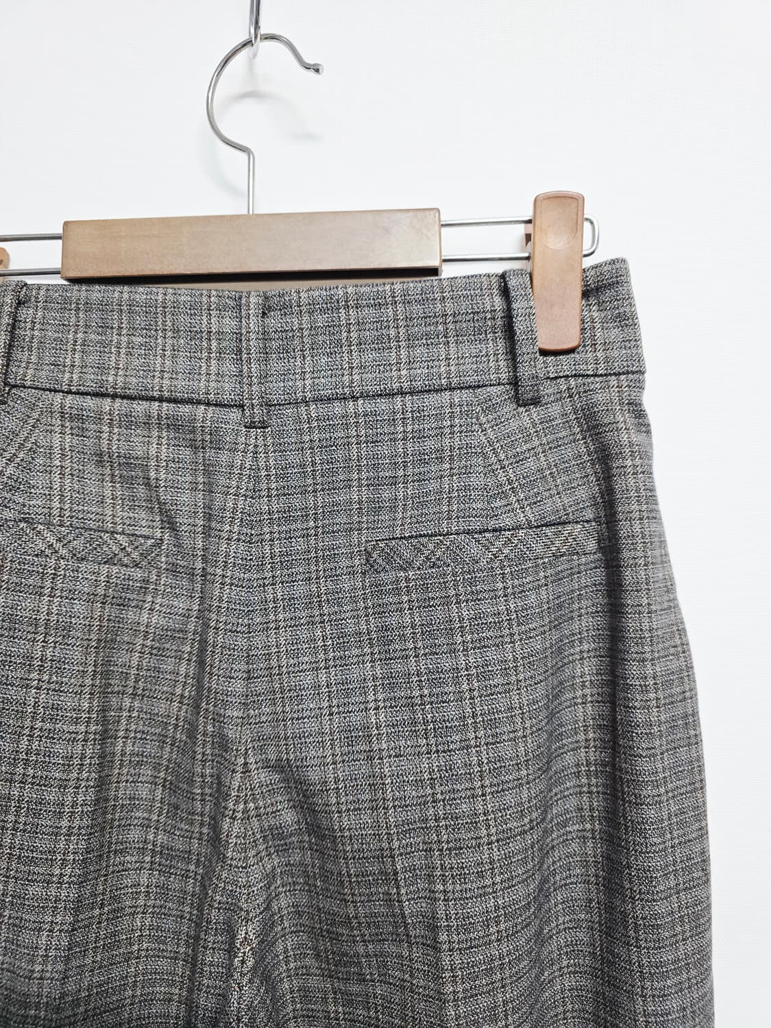 Line에디션 체크 패턴 와이드 팬츠 상품이미지5