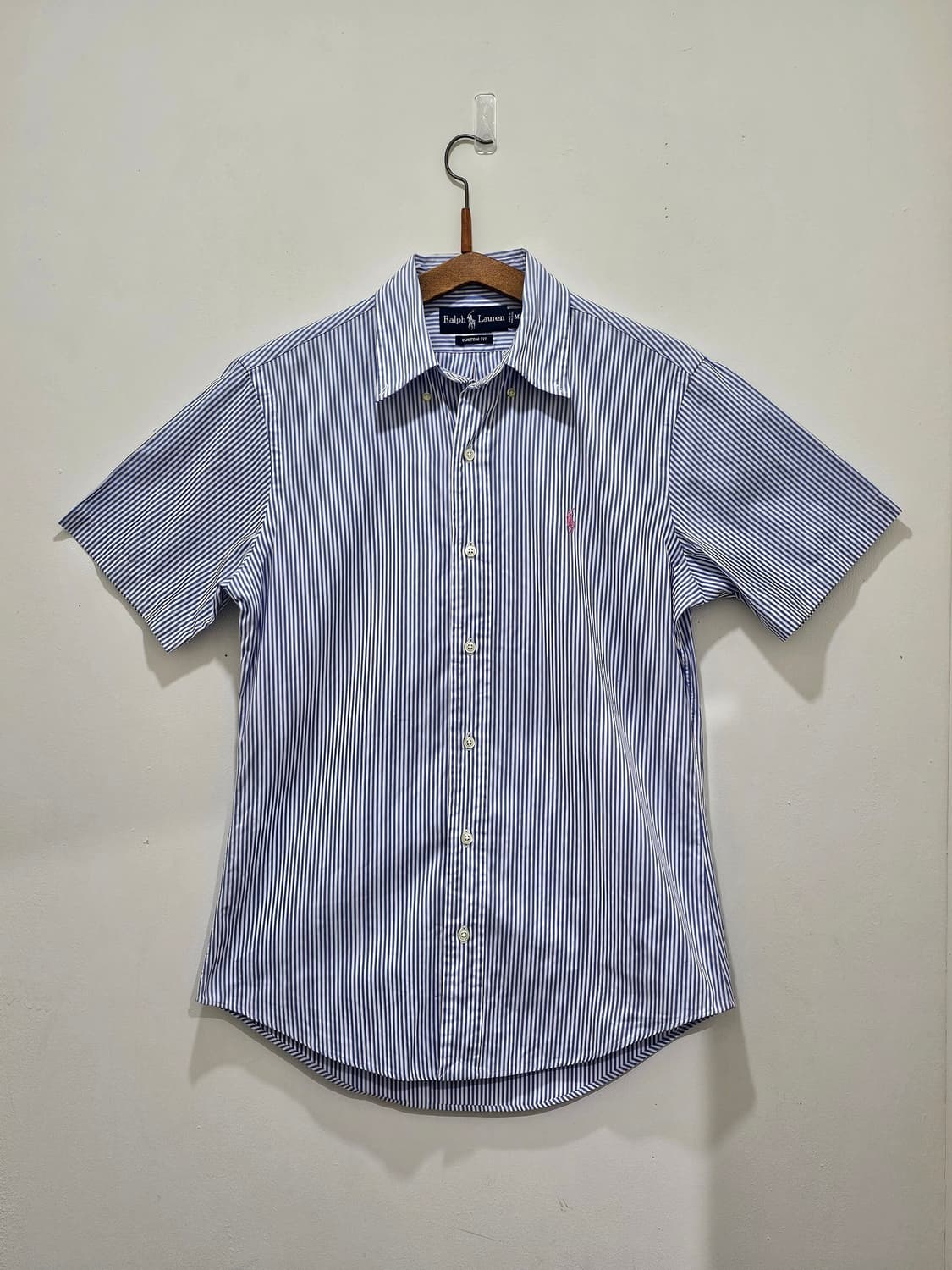 Ralph Lauren 스카이블루 스트라이프 반팔셔츠 상품이미지1
